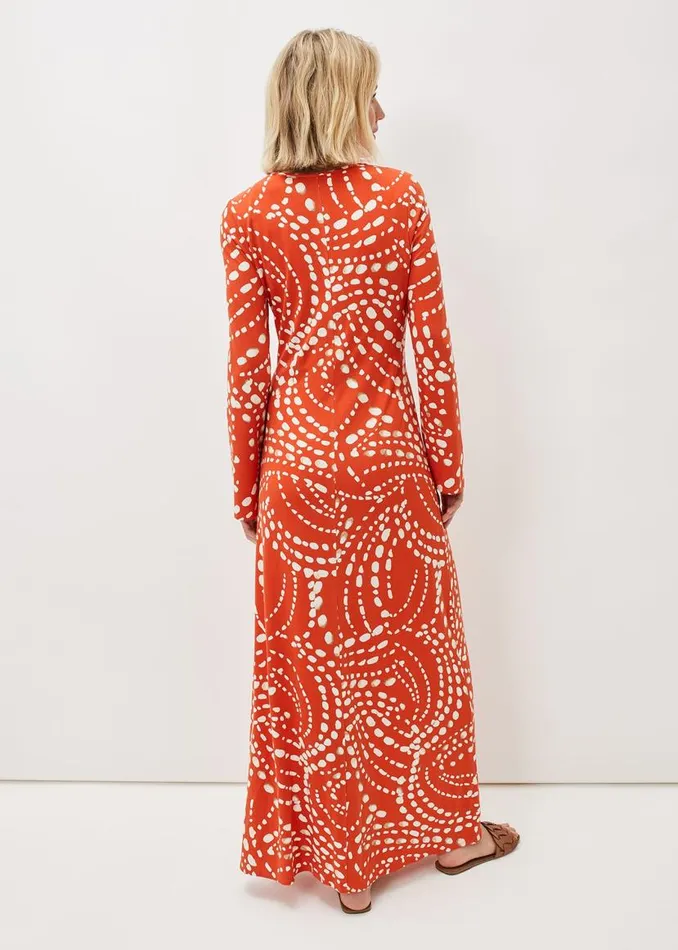 Phase Eight Dresses Ayla Spot Print Midi Dress Burnt Orange 8211 Women