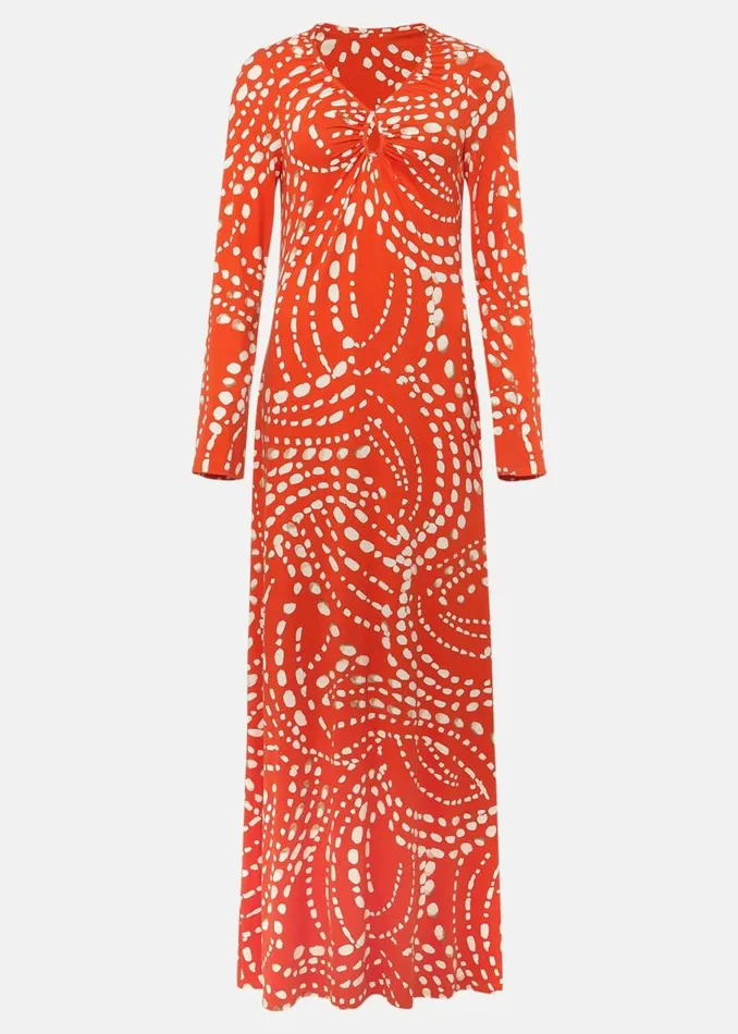 Phase Eight Dresses Ayla Spot Print Midi Dress Burnt Orange 8211 Women