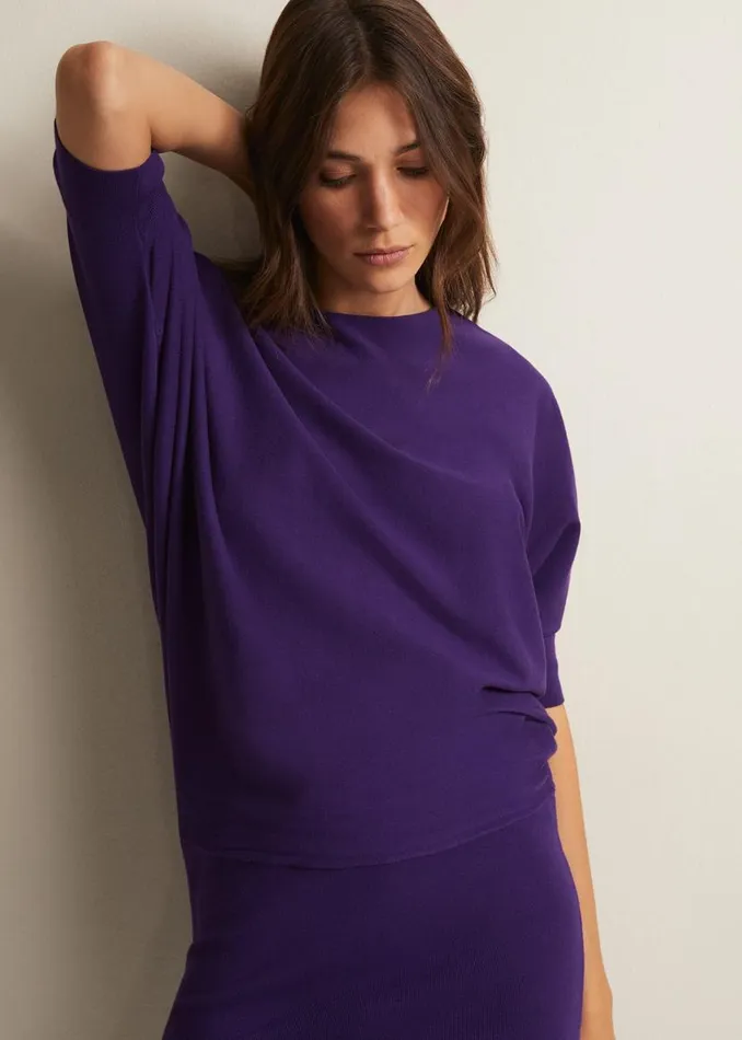 Phase Eight Dresses Becca Purple Batwing Mini Dress Purple 8211 Women