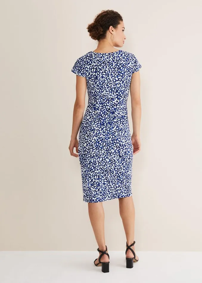 Phase Eight Dresses Brooke Printed Wrap Dress Bluemulti 8211 Women