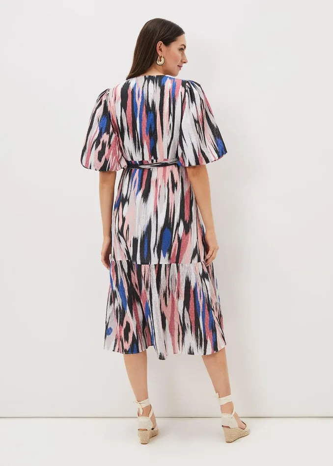 Phase Eight Dresses Caityln Cotton Wrap Midi Dress Multicoloured 8211 Women