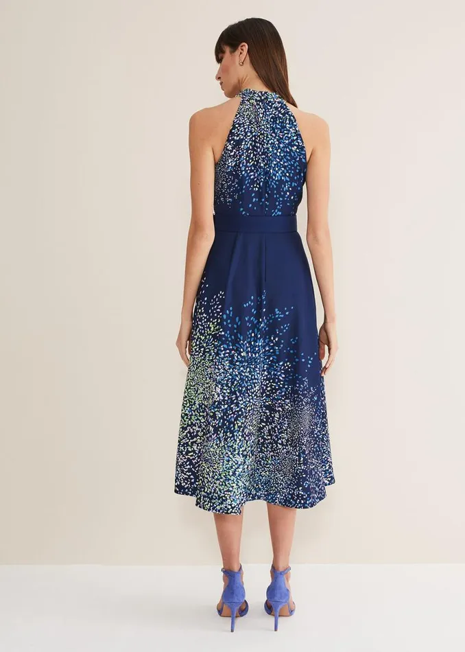 Phase Eight Dresses Clea Ditsy Midi Dress French Navy Multi 8211 Women