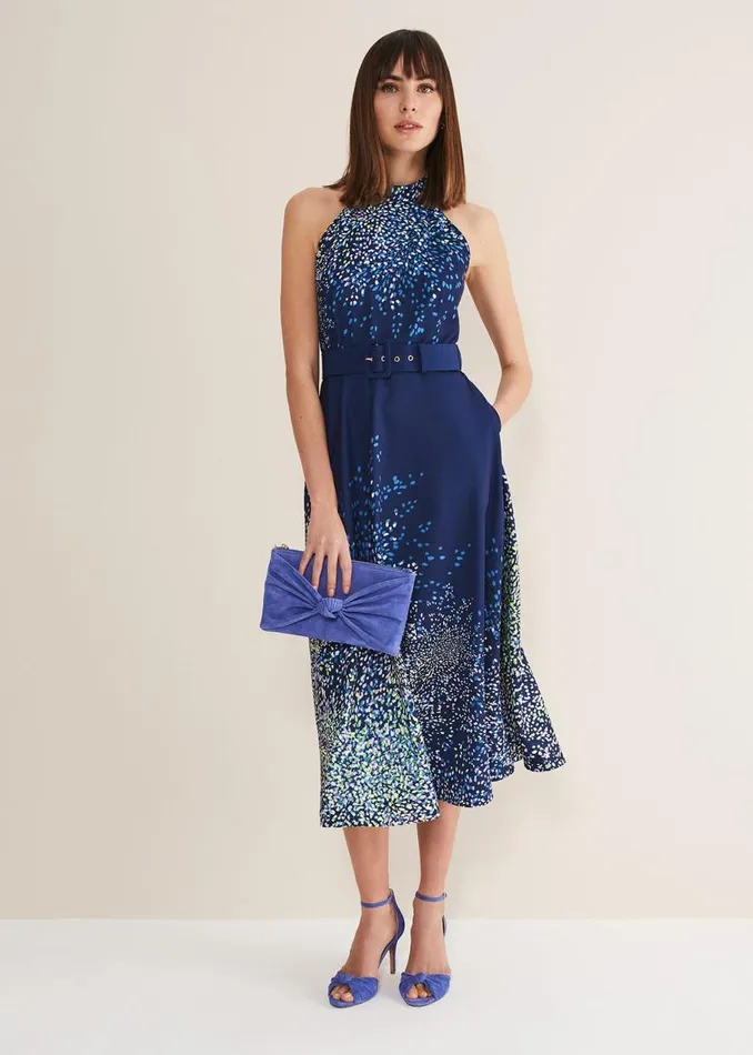 Phase Eight Dresses Clea Ditsy Midi Dress French Navy Multi 8211 Women