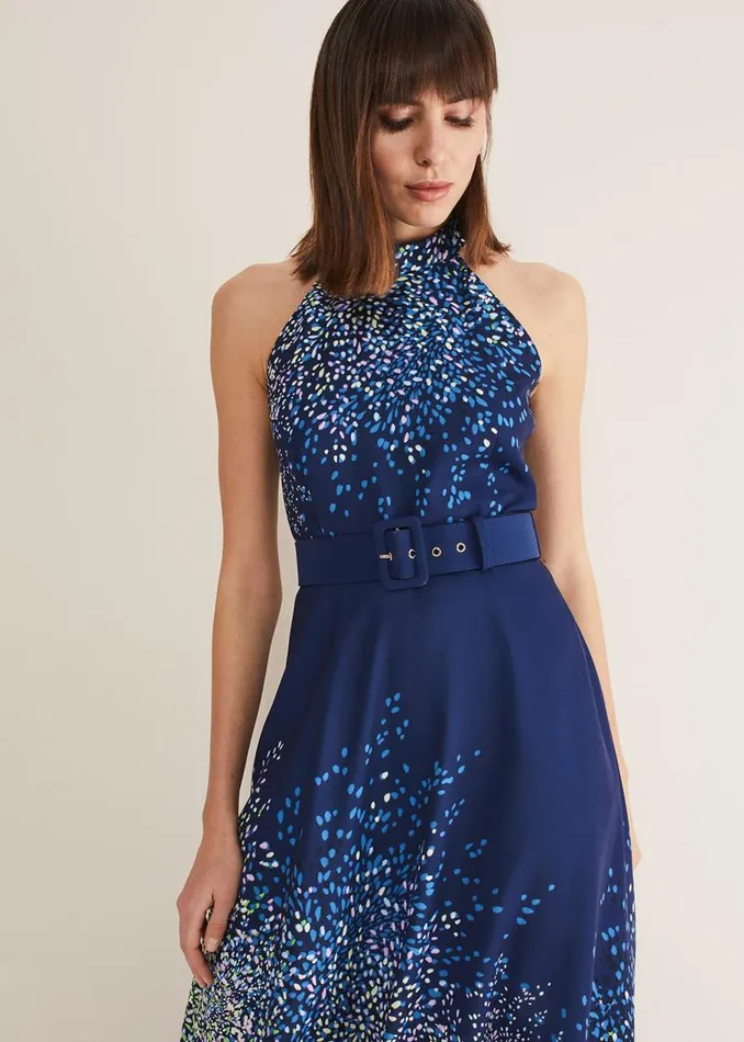 Phase Eight Dresses Clea Ditsy Midi Dress French Navy Multi 8211 Women