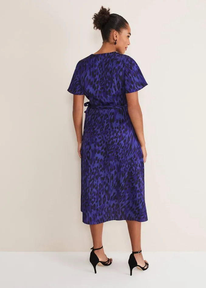 Phase Eight Dresses Colletta Print Wrap Dress Ultra Violet 8211 Women