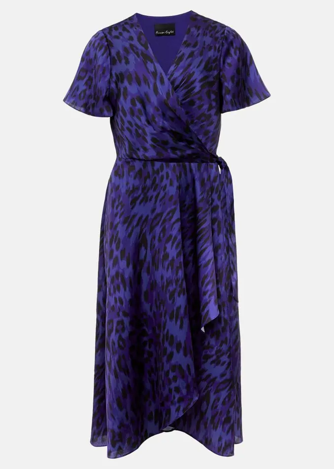 Phase Eight Dresses Colletta Print Wrap Dress Ultra Violet 8211 Women