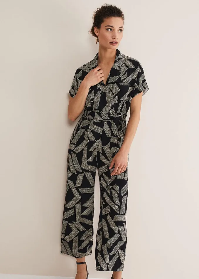 Phase Eight Dresses Constance Abstract Wide Leg Jumpsuit Blackwhite 8211 Women Phase Eight Dresses Constance Abstract Wide Leg Jumpsuit Blackwhite 8211 Women