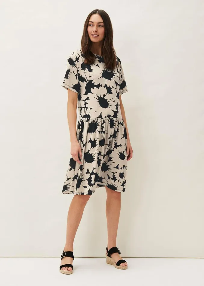 Phase Eight Dresses Daisy Print Swing Dress Blackivory 8211 Women
