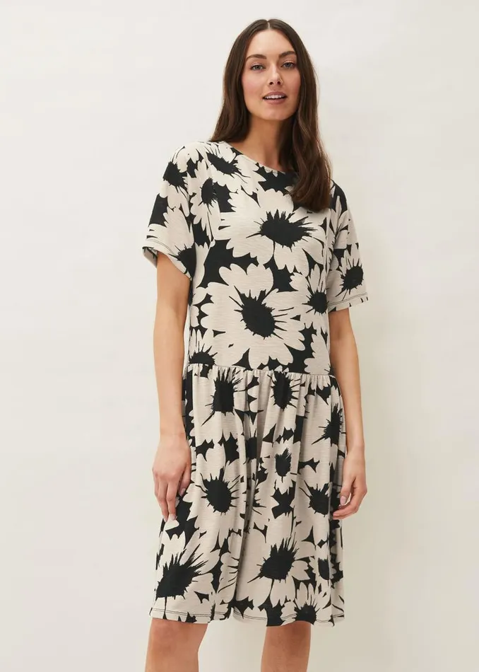 Phase Eight Dresses Daisy Print Swing Dress Blackivory 8211 Women
