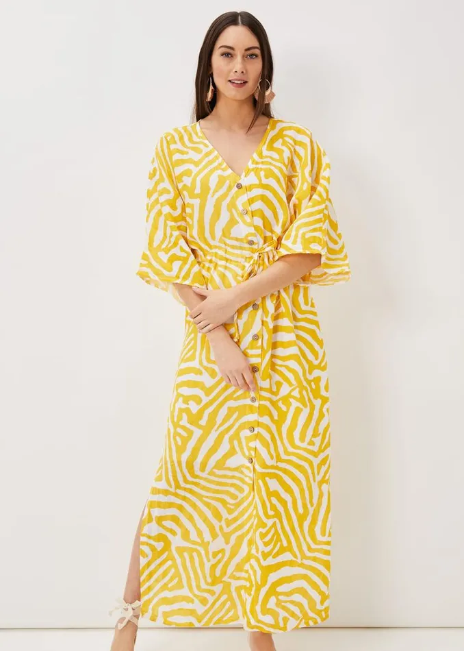 Phase Eight Dresses Dena Linen Zebra Print Maxi Dress Yellowwhite 8211 Women Phase Eight Dresses Dena Linen Zebra Print Maxi Dress Yellowwhite 8211 Women