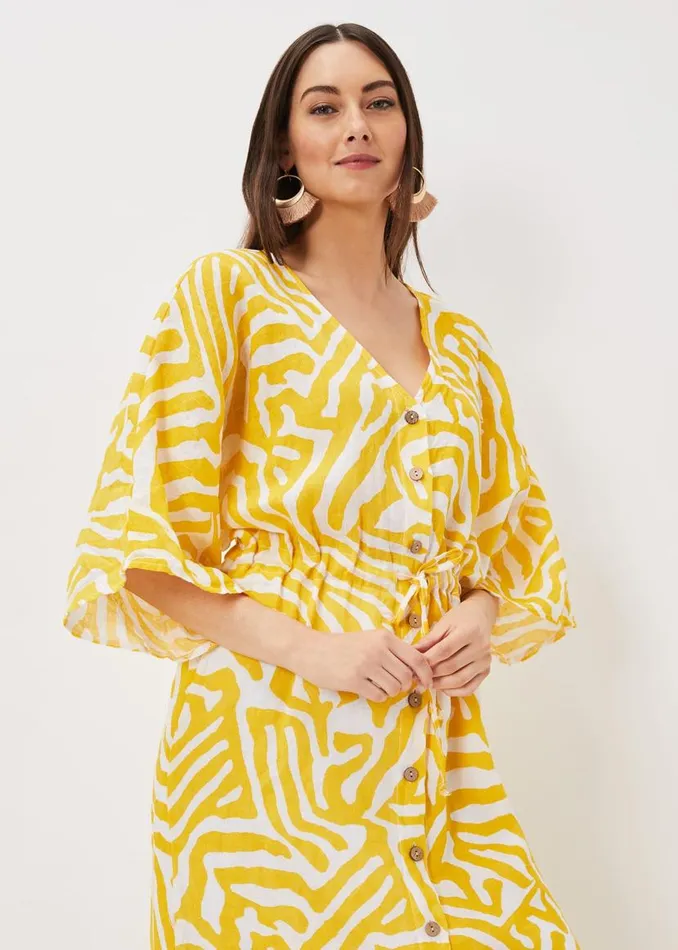 Phase Eight Dresses Dena Linen Zebra Print Maxi Dress Yellowwhite 8211 Women Phase Eight Dresses Dena Linen Zebra Print Maxi Dress Yellowwhite 8211 Women