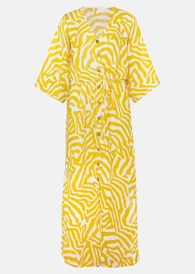 Phase Eight Dresses Dena Linen Zebra Print Maxi Dress Yellowwhite 8211 Women Phase Eight Dresses Dena Linen Zebra Print Maxi Dress Yellowwhite 8211 Women