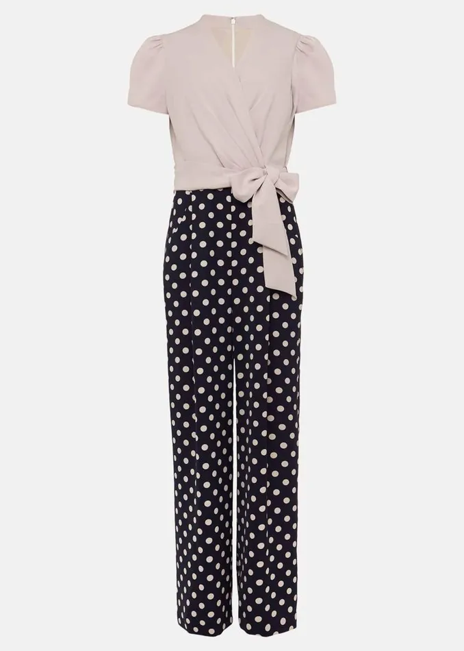 Phase Eight Dresses Eloise Spot Print Wide Leg Jumpsuit Navytaupe 8211 Women Phase Eight Dresses Eloise Spot Print Wide Leg Jumpsuit Navytaupe 8211 Women