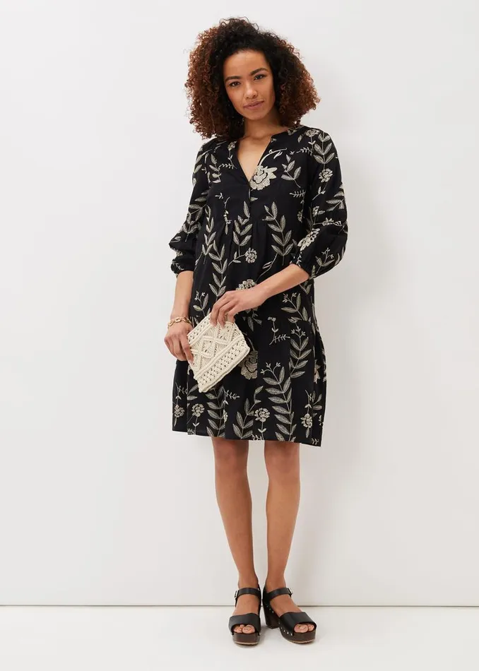 Phase Eight Dresses Gina Embroidered Dress Blackstone 8211 Women
