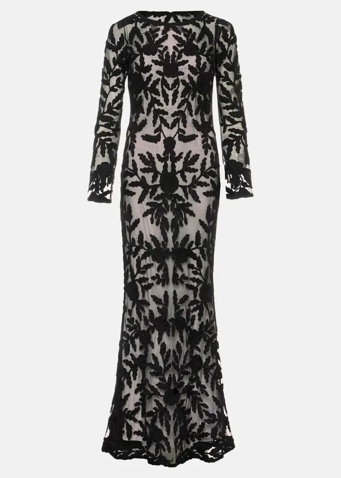 Phase Eight Dresses Hermione Tapework Maxi Dress Blacknude 8211 Women