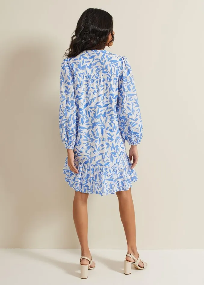 Phase Eight Dresses Hermoine Cotton Swing Dress Blue 8211 Women