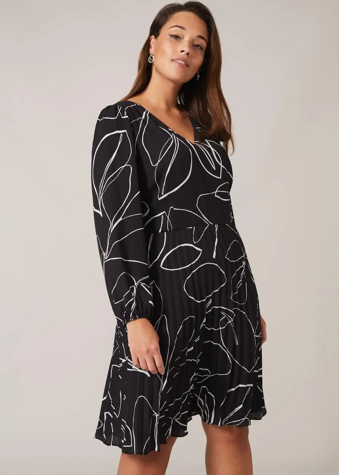 Phase Eight Dresses Hetty Pleated Dress Black 8211 Women