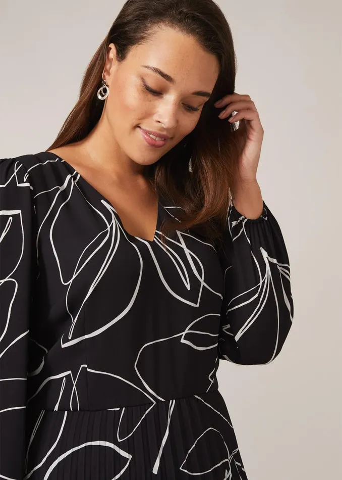 Phase Eight Dresses Hetty Pleated Dress Black 8211 Women