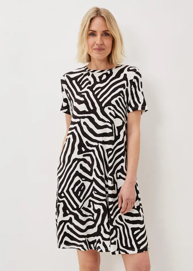 Phase Eight Dresses Isabelle Zebra Print Dress Blackivory 8211 Women