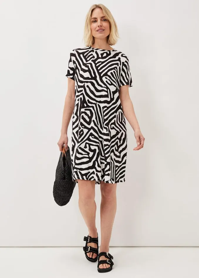 Phase Eight Dresses Isabelle Zebra Print Dress Blackivory 8211 Women