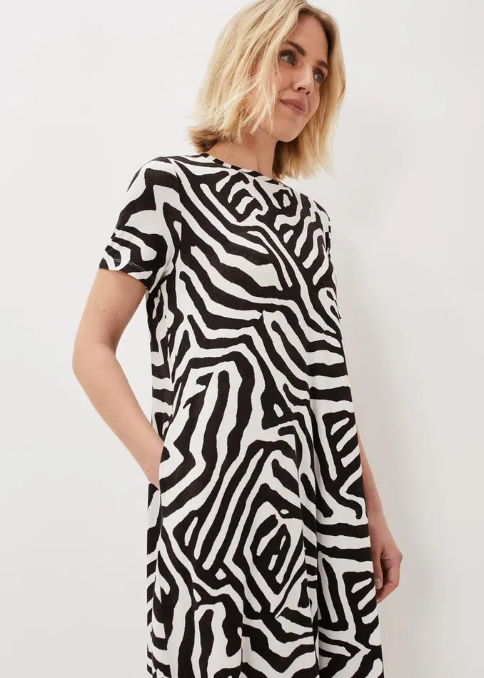 Phase Eight Dresses Isabelle Zebra Print Dress Blackivory 8211 Women