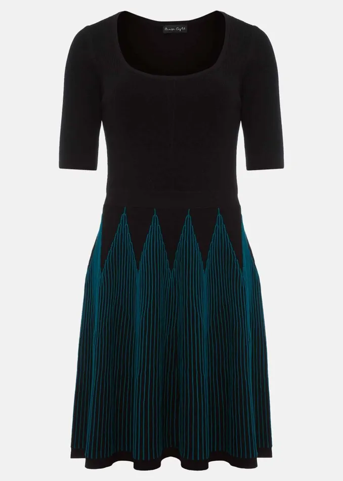 Phase Eight Dresses Isadora Knitted Mini Dress Blackmulti 8211 Women