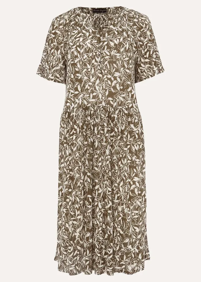 Phase Eight Dresses Jemmy Leaf Print Swing Dress Khaki 8211 Women