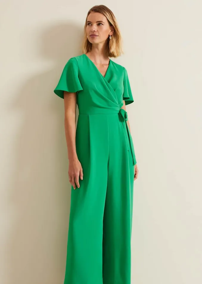 Phase Eight Dresses Julissa Green Wide Leg Jumpsuit Green 8211 Women