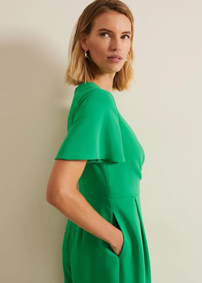 Phase Eight Dresses Julissa Green Wide Leg Jumpsuit Green 8211 Women