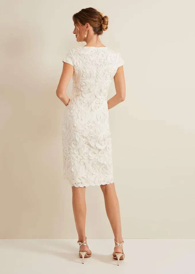 Phase Eight Dresses Layton Tapework Mini Dress Buttermilk 8211 Women