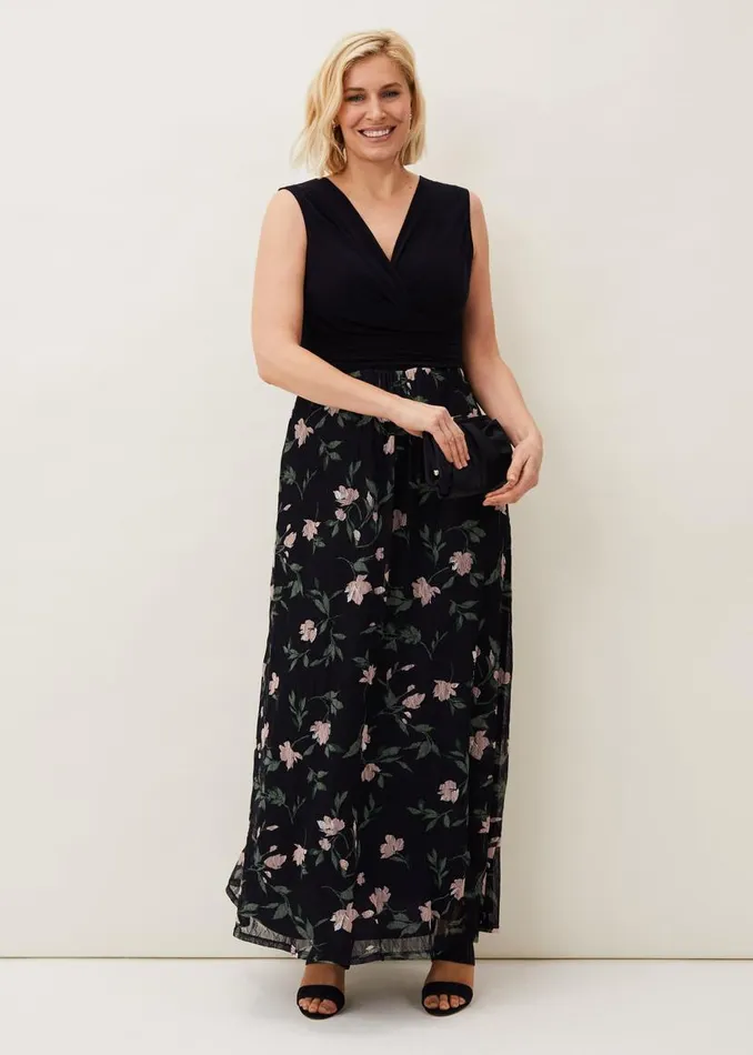 Phase Eight Dresses LeighAnn Floral Maxi Dress Navymulti 8211 Women