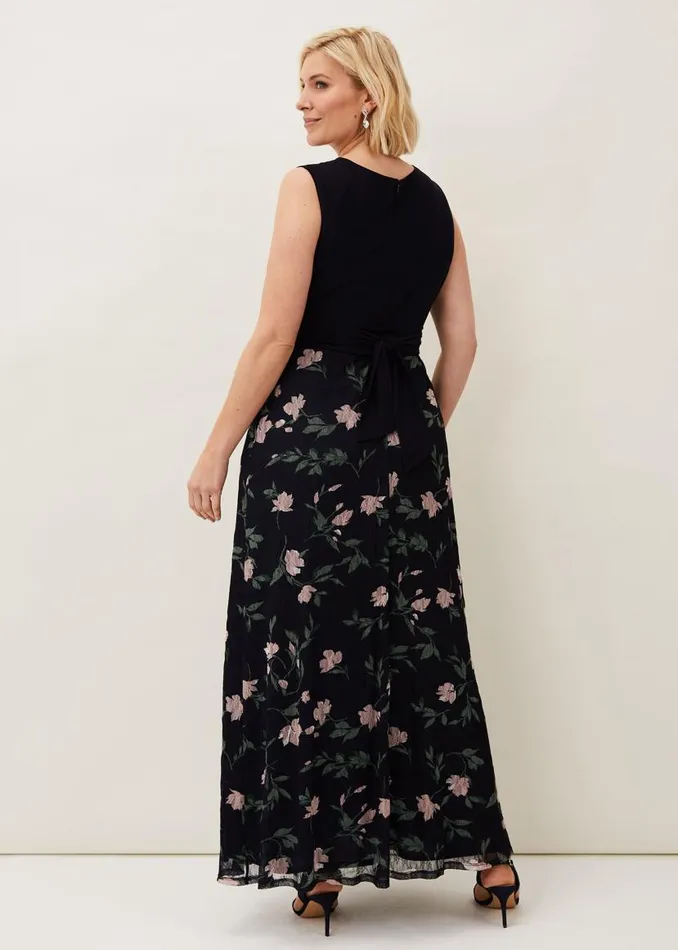 Phase Eight Dresses LeighAnn Floral Maxi Dress Navymulti 8211 Women