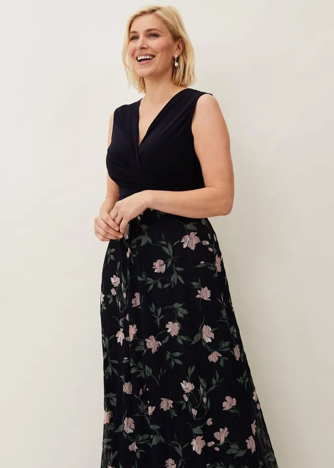Phase Eight Dresses LeighAnn Floral Maxi Dress Navymulti 8211 Women