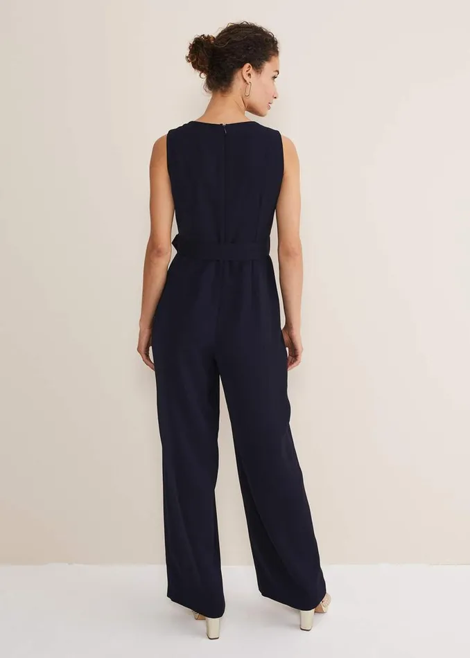 Phase Eight Dresses Lissia Navy Wide Leg Jumpsuit Navy 8211 Women