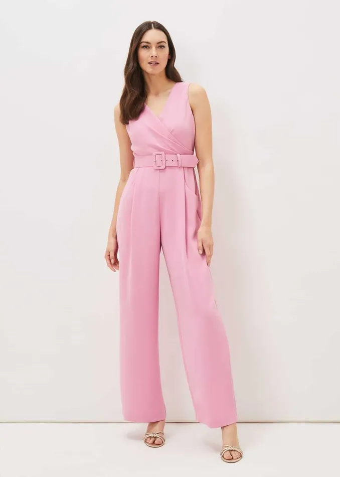 Phase Eight Dresses Lissia Pink Wide Leg Jumpsuit Candy Pink 8211 Women