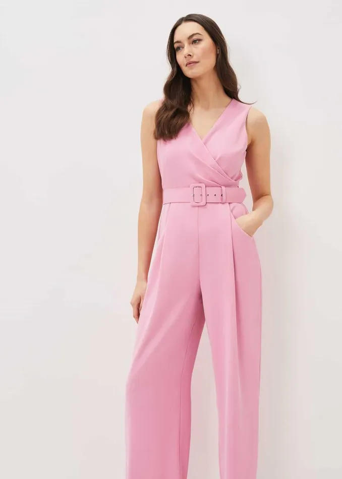 Phase Eight Dresses Lissia Pink Wide Leg Jumpsuit Candy Pink 8211 Women