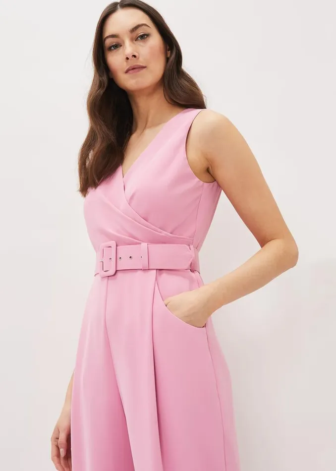 Phase Eight Dresses Lissia Pink Wide Leg Jumpsuit Candy Pink 8211 Women