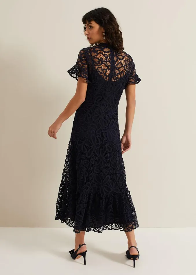 Phase Eight Dresses Lula Lace Dress Navy 8211 Women