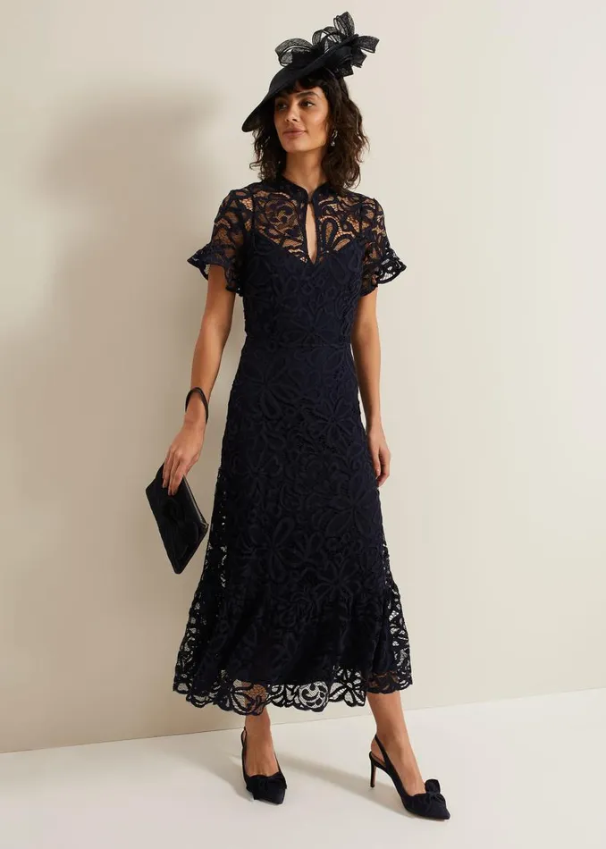 Phase Eight Dresses Lula Lace Dress Navy 8211 Women