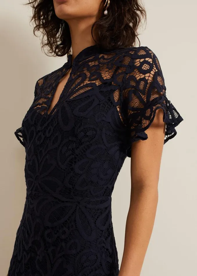 Phase Eight Dresses Lula Lace Dress Navy 8211 Women