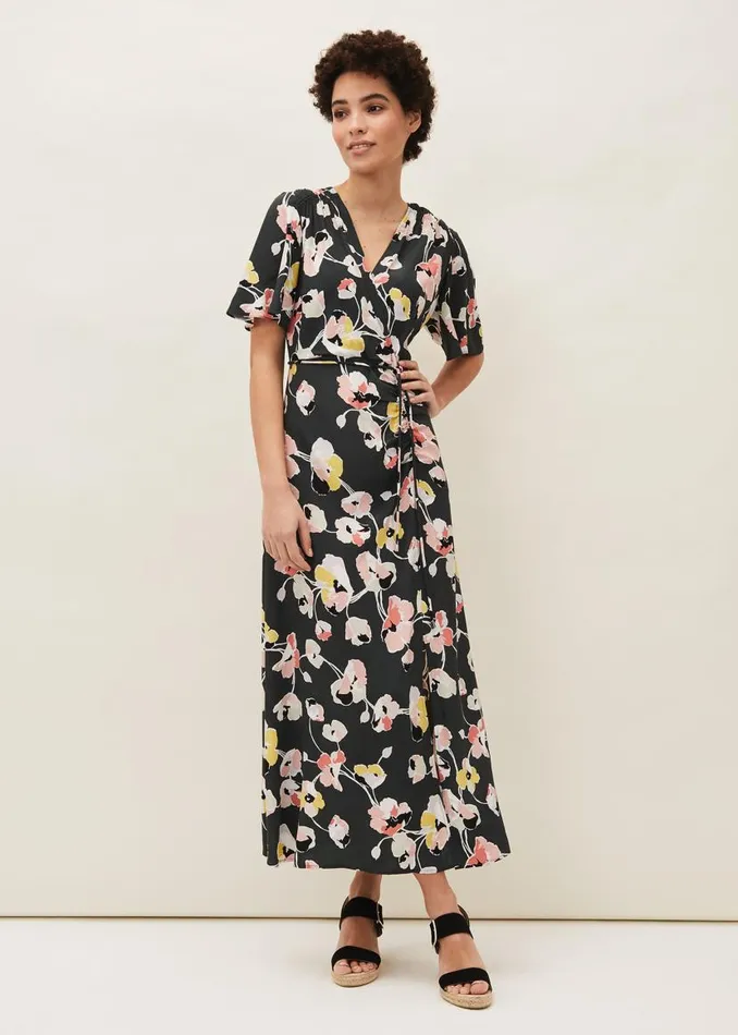 Phase Eight Dresses Malala Floral Midi Dress Green Multi 8211 Women