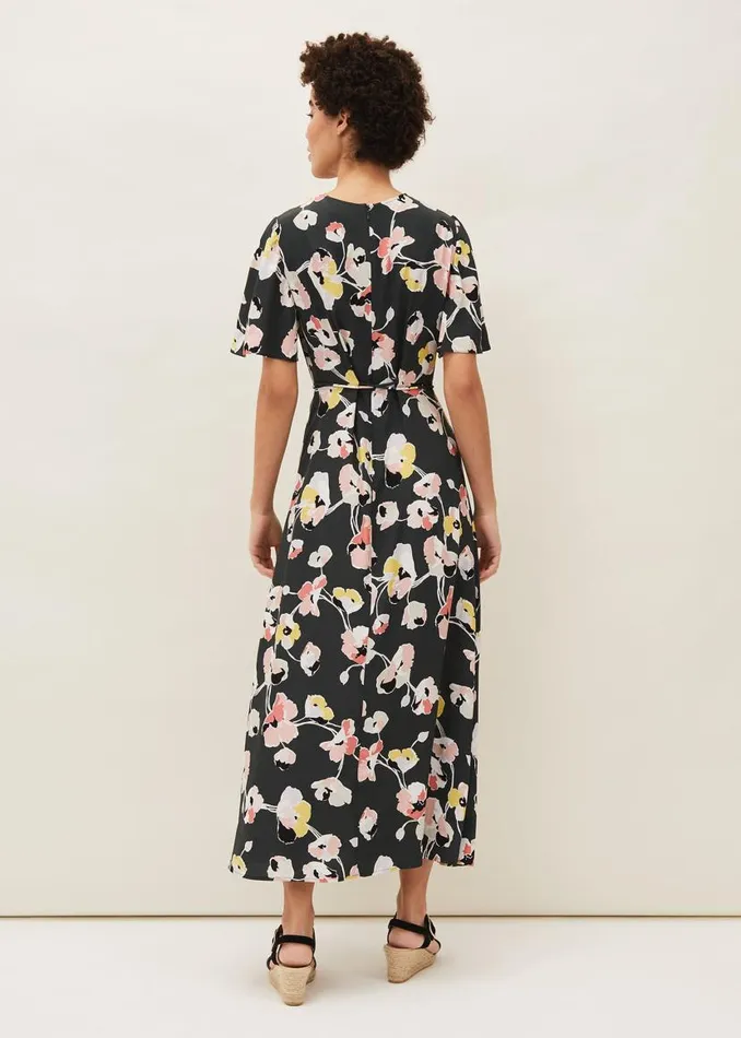 Phase Eight Dresses Malala Floral Midi Dress Green Multi 8211 Women