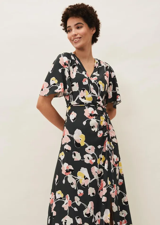 Phase Eight Dresses Malala Floral Midi Dress Green Multi 8211 Women