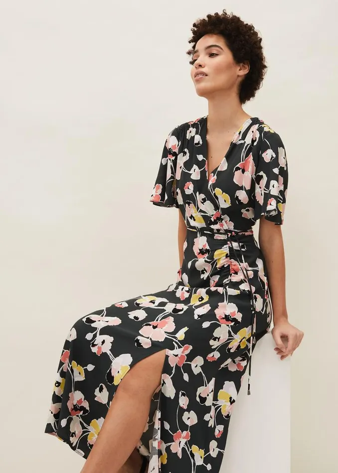 Phase Eight Dresses Malala Floral Midi Dress Green Multi 8211 Women