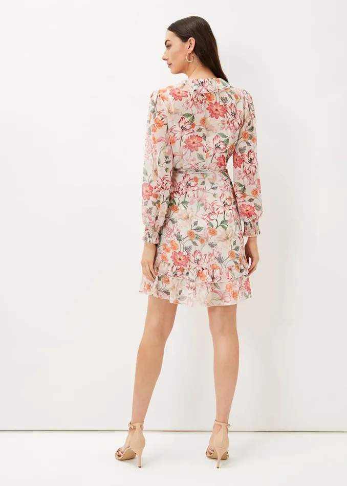 Phase Eight Dresses Melinda Floral Wrap Dress Ivorymulti 8211 Women