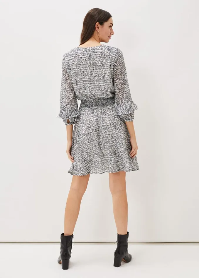 Phase Eight Dresses Paige Abstract Print Dress Navyivory 8211 Women
