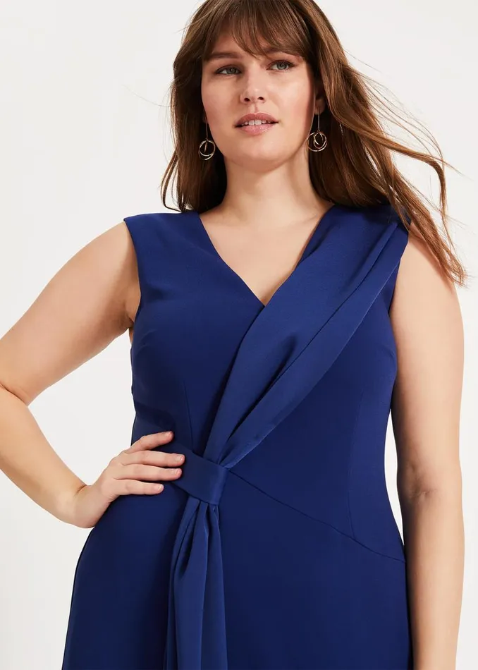 Phase Eight Dresses Paige Drape Dress Blue 8211 Women