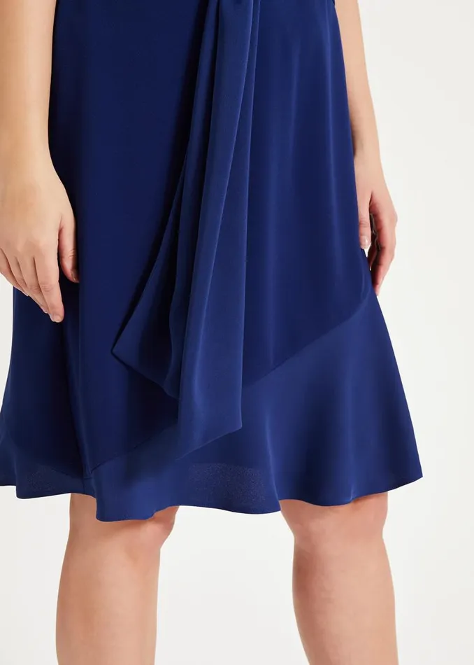 Phase Eight Dresses Paige Drape Dress Blue 8211 Women