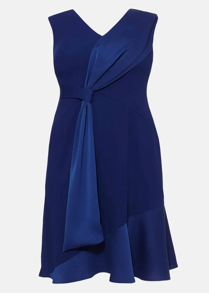 Phase Eight Dresses Paige Drape Dress Blue 8211 Women