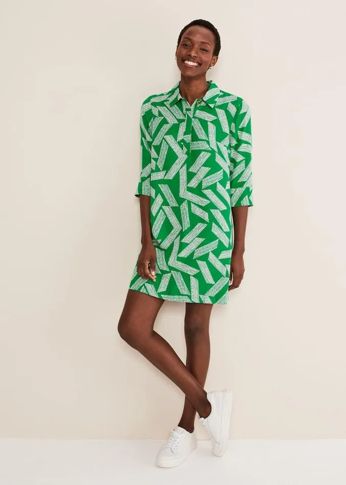 Phase Eight Dresses Penele Abstract Mini Dress Green 8211 Women